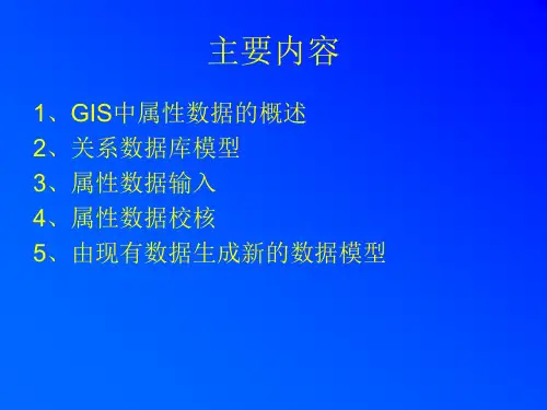 gis中属性数据的输入与管理