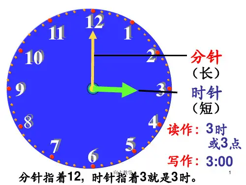 认识时间整点半点PPT(竹菊书苑)