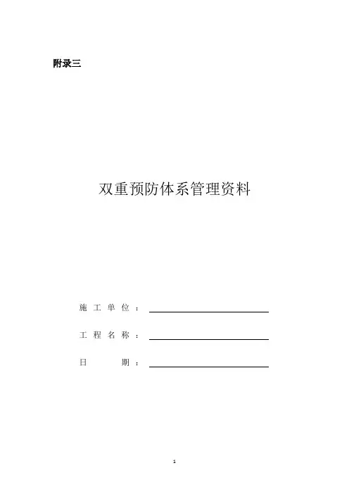 安全生产风险分级管控和隐患排查治理体系建设指导手册(表格)