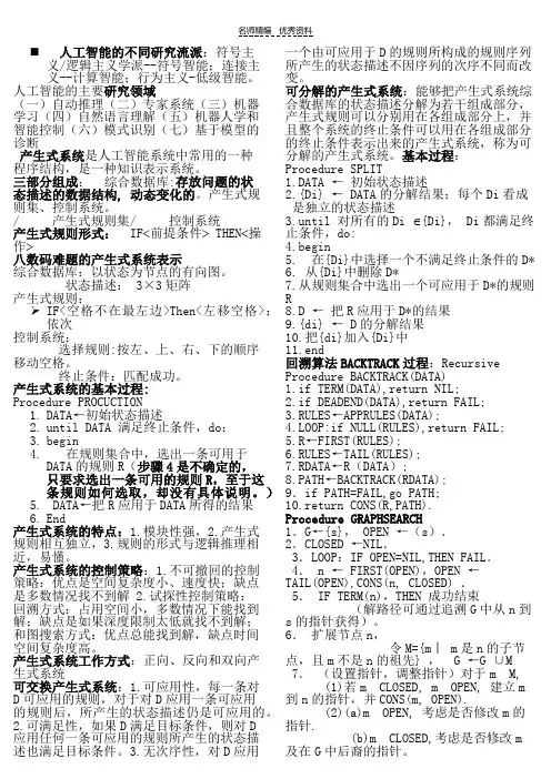 人工智能知识点归纳