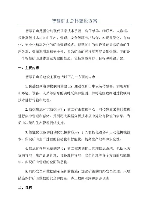 智慧矿山总体建设方案