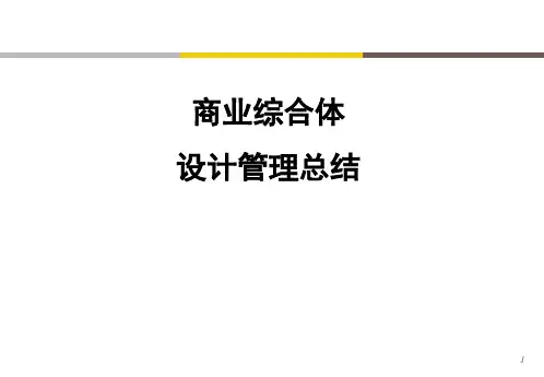 大型商业综合体施工设计管理总结