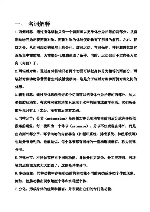 动物生物学整理