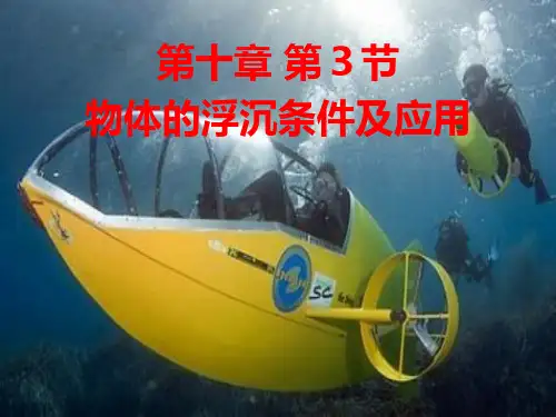 第三节物体的浮沉条件及应用