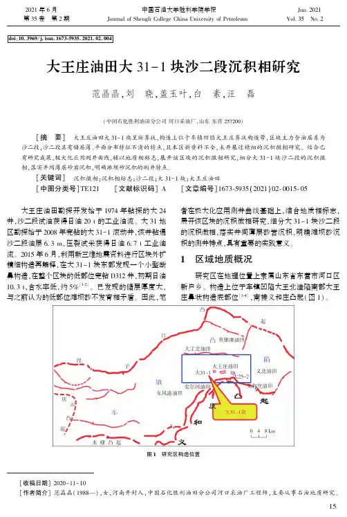 大王庄油田大31-1块沙二段沉积相研究
