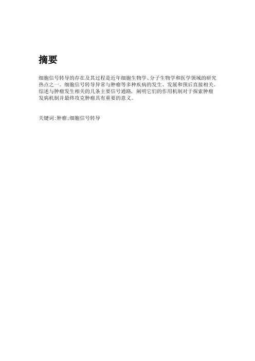 肿瘤细胞信号转导