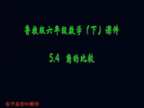 5.4比较角的大小的方法