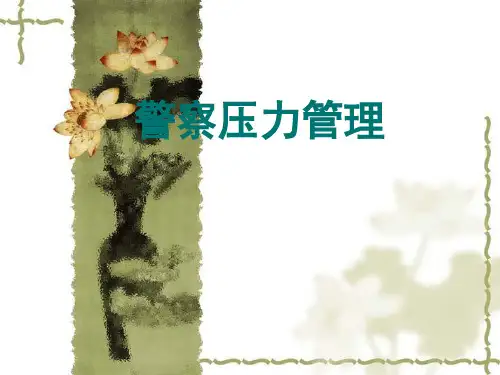 警察压力管理(第二讲)