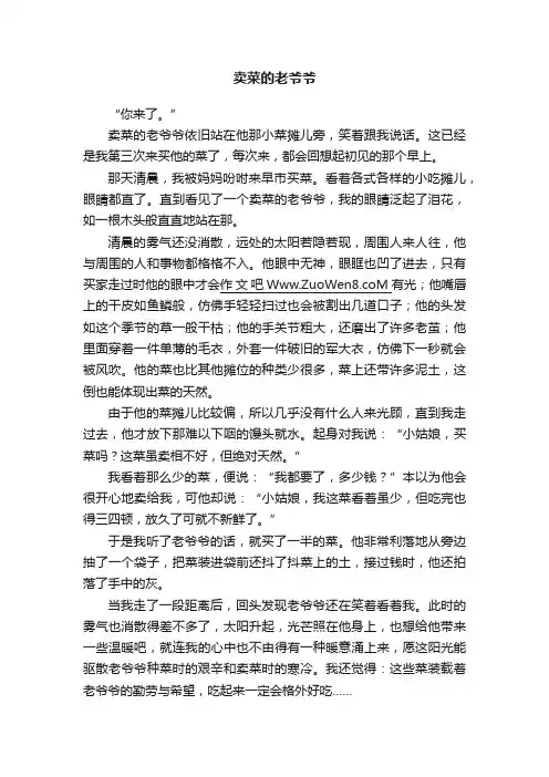 卖菜的老爷爷