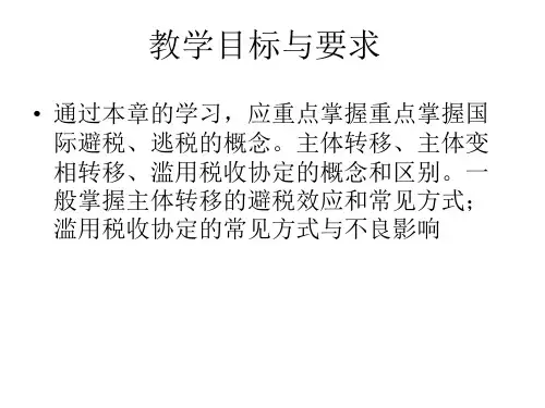 第五章国际避税和反避税课件