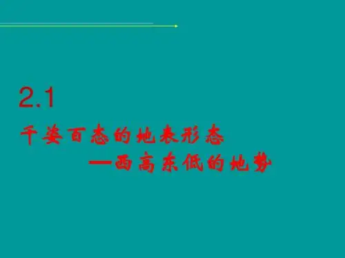 晋教地理八年级上册第二章 2.1 千姿百态的地表形态(共22张PPT)