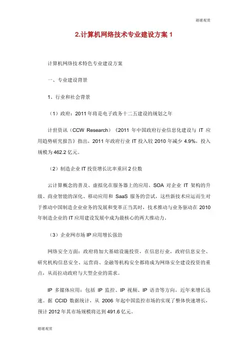 计算机网络技术专业建设方案.doc