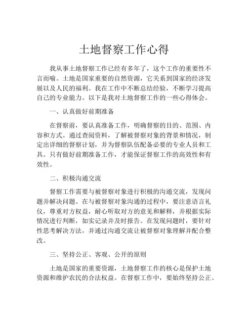 土地督察工作心得