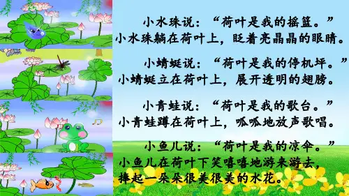 (部编版)人教版一年级云下册13荷叶圆圆微课课件