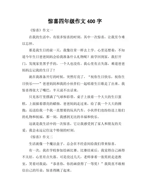 惊喜四年级作文400字