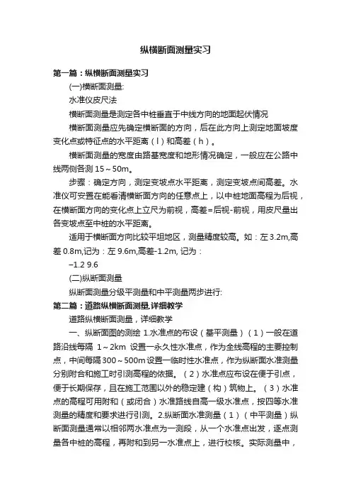 纵横断面测量实习