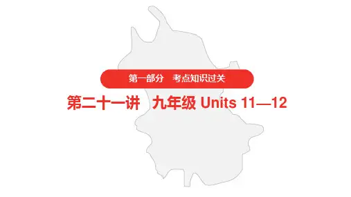 人教版初中英语中考 第21讲 九年级 Units 11—12