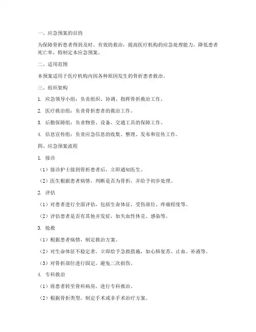 骨折的应急预案流程