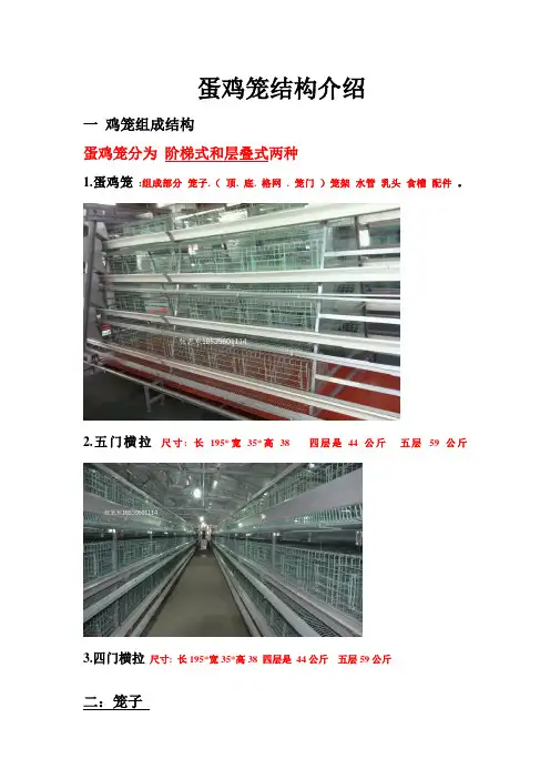 蛋鸡笼结构介绍
