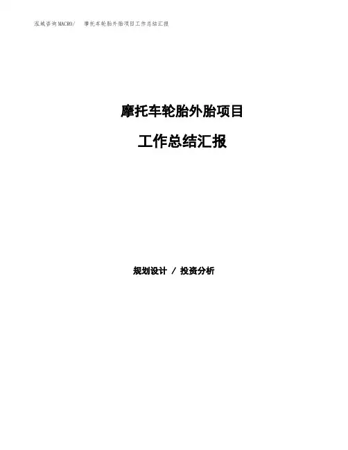摩托车轮胎外胎项目工作总结汇报