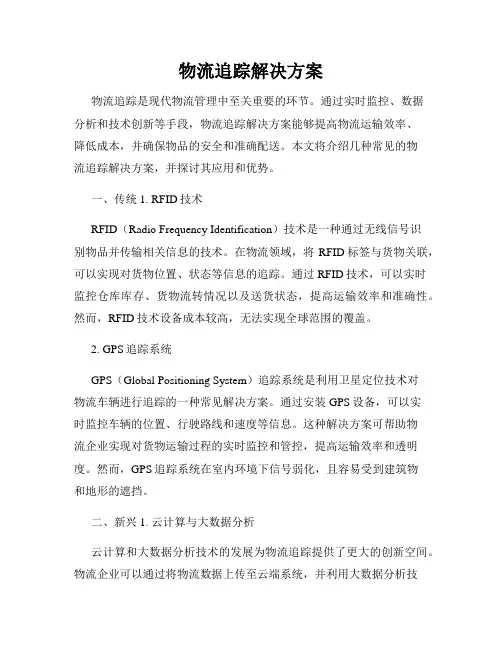 物流追踪解决方案