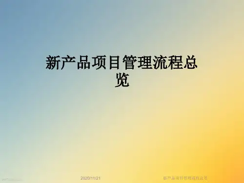 新产品项目管理流程总览