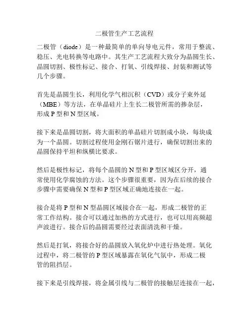 二极管生产工艺流程