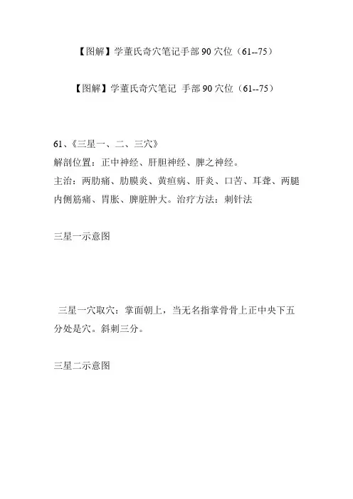 【图解】学董氏奇穴笔记手部90穴位(61--75)