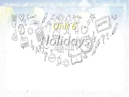 《Holidays》PPT 图文