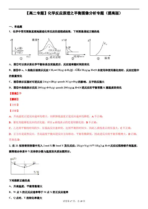 【高二专题】化学反应与原理之平衡图像分析(提高版)(解析版)
