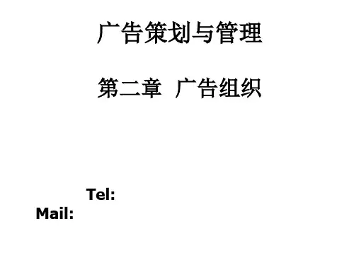 (严学军)广告策划与管理第二章广告组织