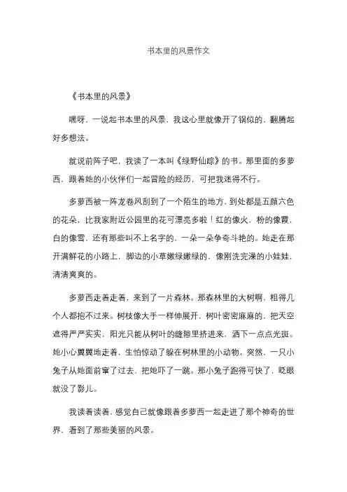 书本里的风景作文