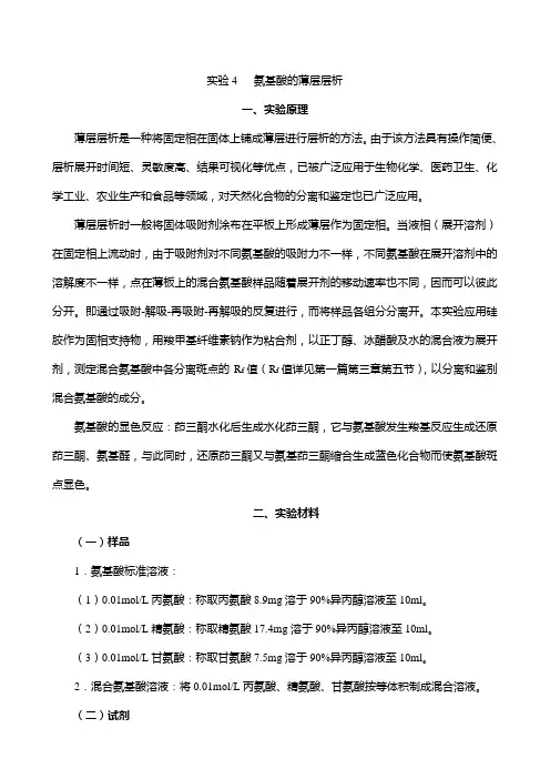 氨基酸的薄层层析