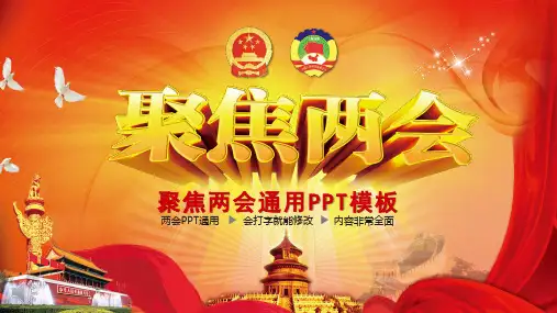 2020年聚焦两会精神发展民生民情两会精神解读PPT模版
