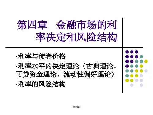 金融市场学第四章利率决定与风险结构