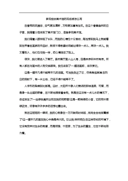 参观桂林美术馆的观后感怎么写