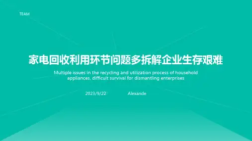 2023年家电回收利用环节问题多：拆解企业生存艰难报告模板