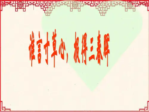 《谁言寸草心,报得三春晖》主题班会课件