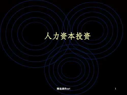 《人力资本投资》PPT课件