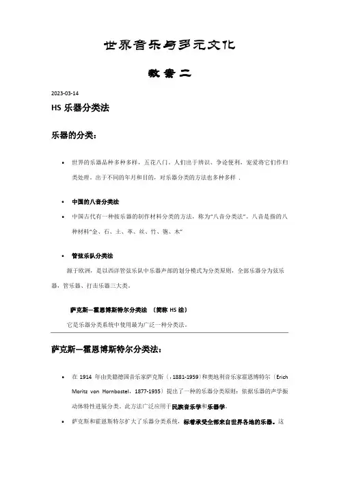 HS乐器分类法概述