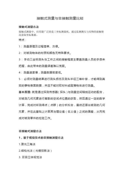 接触式测量与非接触测量比较