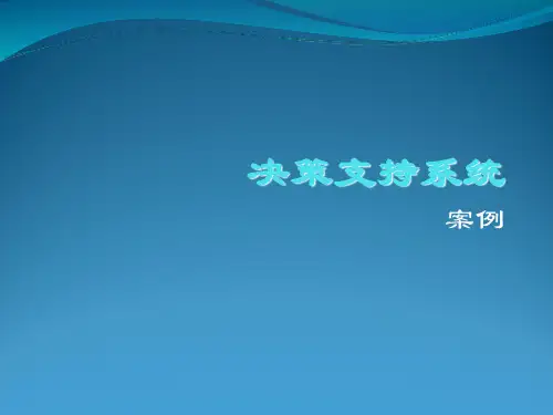 决策支持系统案例