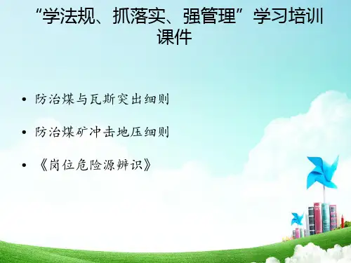 防治煤与瓦斯突出细则
