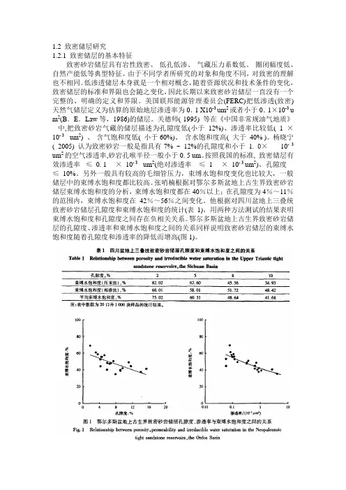 致密储层的研究
