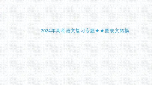 2024届高考语文复习专题：图表文转换