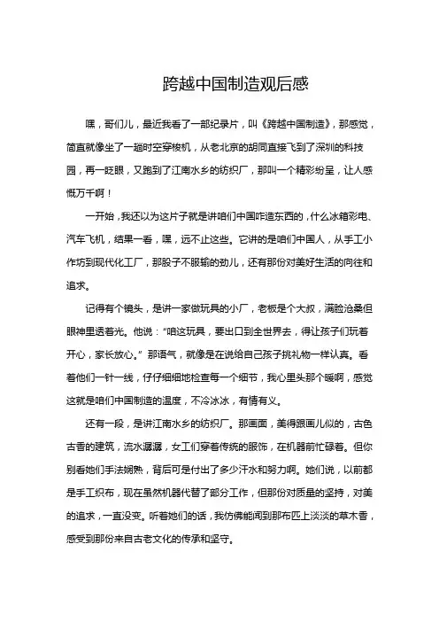 跨越中国制造观后感
