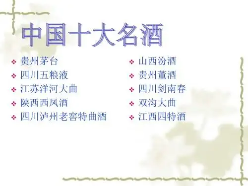 中外名酒简介ppt课件