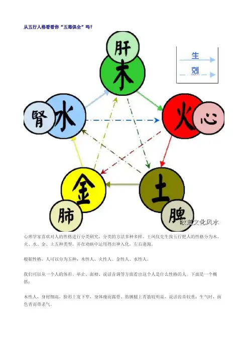 从五行人格看看你“五毒俱全”吗