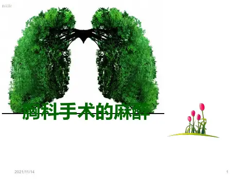 胸科手术的麻醉