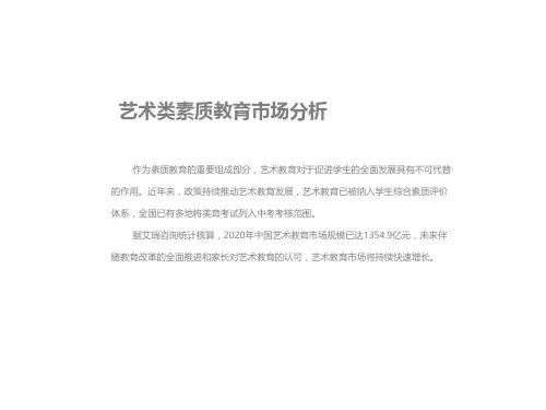 艺术类素质教育市场分析